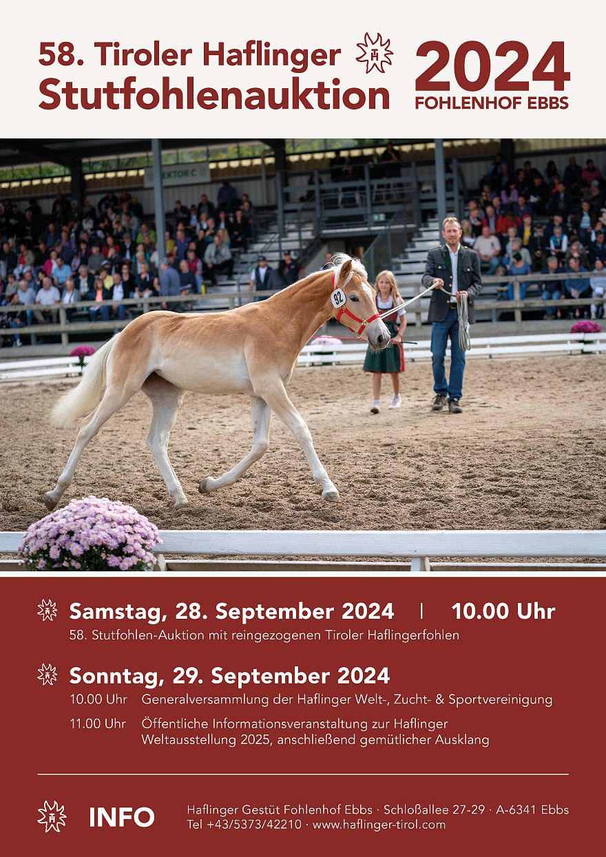 Filly auction poster Fohlenhof Ebbs